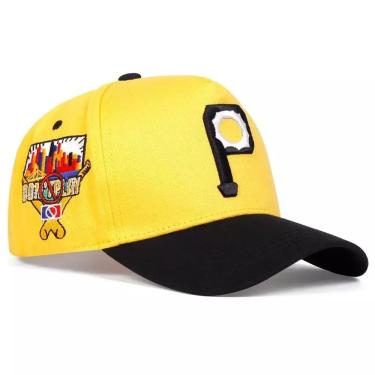 Imagem de Boné Unissex Aba Curva Bordado Letra P Ajustavél