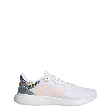 Imagem de adidas Tênis feminino Qt Racer 3, Branco nuvem, laranja Bliss, zero metal, 41