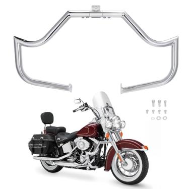 Imagem de Aferrizu Protetor de motor 1997-2008 Crash Bar para Harley Davidson Touring Street Glide Road King Electra Glide CVO e Trike Barra de suporte de motor Acessórios de barra de estrada (cromado)