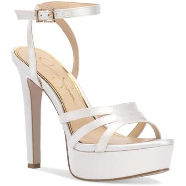 Imagem de Jessica Simpson Sandália feminina Balina3-b plataforma, Branco, 40