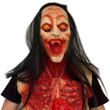 Imagem de Máscara de cosplay Halloween Horror Bloody Rotten Face Zombie - yiweis