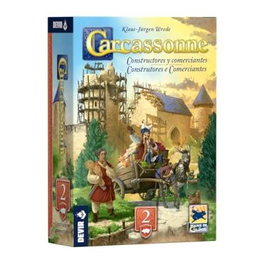 Imagem de DEVIR - CARCASSONNE EXP 2 - CONSTRUTORES E COMERCIANTES NOVA EDICAO - JOGO DE TABULEIRO - 2 A 6 JOGADORES - IDADE: 7 ANOS