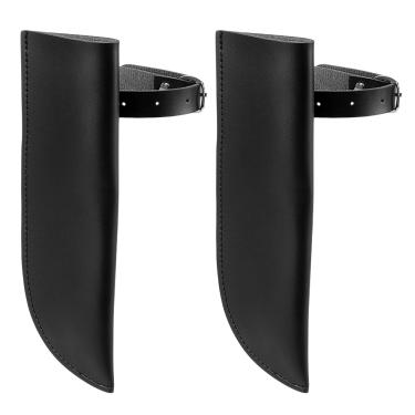 Imagem de DELORIGIN 2 peças de porta-bandeira de couro, suporte de cinto de bandeiras de cavalo, bolsa de transporte de bandeiras com estribo ajustável para selas de cavalo, mastro, cavalos, suporte de bandeira