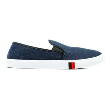 Imagem de Tênis Masculino Iate Slip On Calce Fácil Casual Confortável Leve Antiderrapante Sapatilha Estilo Moderno (Marinho, BR, Adulto, Numérico, 43)