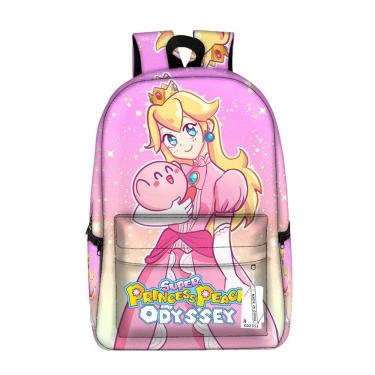 Imagem de Mochila Marios Bros Princess Peachs Toadstoois Kids School