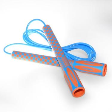 Imagem de Corda de pular para exercícios físicos – leve, ajustável, livre de emaranhados, excelente controle de linha para cardio boxe, crossfit, exercícios de treinamento para todas as idades e gêneros (luxo