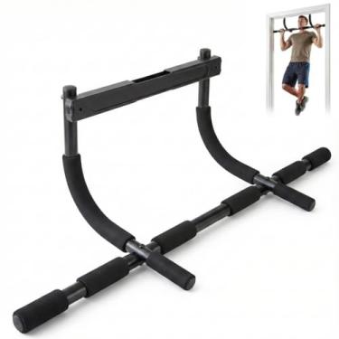 Imagem de ENERGI CORE Barra de puxar para entrada | Barra de queixo sem parafusos com alças de espuma multiaderentes | Equipamento de treinamento de força para academia doméstica resistente | Barra de treino