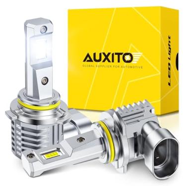 Imagem de AUXITO Lâmpada 9006, 6500K Ultra Branco 10X Maior Brilho, Mini Design de Precisão 1:1, Instalação Plug Play Simples, Iluminação Estável, 99% Veículos Suportados, Pacote com 2