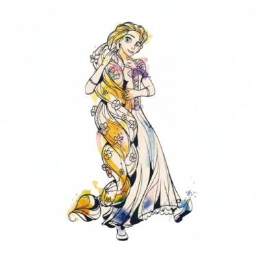 Imagem de Quadro Rapunzel Princesa estilo Aquarela