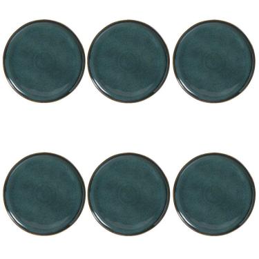 Imagem de Conjunto De Pratos Rasos 06 Peças Bio Oceano Porto Brasil