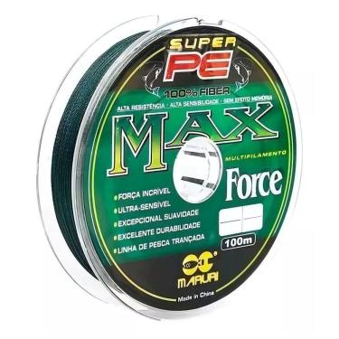 Imagem de Linha De Pesca Multifilamento 100m Max Force 4 Fios Medida 0,18mm 21lbs