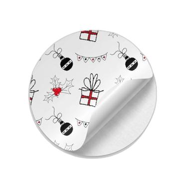 Imagem de Ladrilho Decorativo de Cerâmica Natalino com Estampa de Guirlanda e Presentes