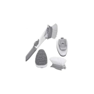 Imagem de Escova Multiuso com Dispenser, PP, 40ml, 24cm, Reservatório Integrado para Detergente, Cerdas Resistentes, Design Ergonômico