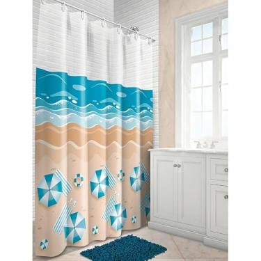 Imagem de Cortina de Box Banheiro Vinil com Ganchos – Cortina para Box Impermeável e Fácil de Limpar (SAIA IPANEMA)