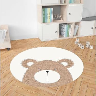 Imagem de Tapete Decorativo Para Quarto de Bebê - Urso Alegre