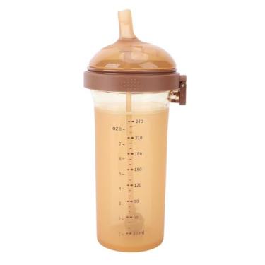 Imagem de Luocute Copo Com Canudinho Flip Top, Garrafa de água para bebê Sem BPA PPSU de 240 Ml Com Canudo Pesado e Boca Larga, para Bebês Com Mais de 12 Meses de Idade