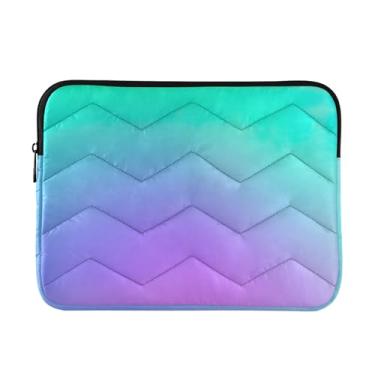 Imagem de Bolsa de laptop leve e fina gradiente verde vibrante, bolsa de transporte de tablet de viagem para trabalho, bolsa feminina para laptop, de 13 a 14 polegadas