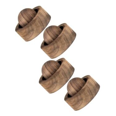 Imagem de 4 difusores de óleo essencial de madeira, esfera redonda, difusor de aromaterapia, difusor de madeira, difusores passivos de óleo para casa, escritório, banheiro, quarto, carro, marrom