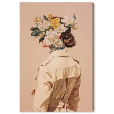 Imagem de Button Up to the Top Floral Canvas Print Floral Glam Wall Art por Art Remedy, Gallery Wrapped, 20 x 76