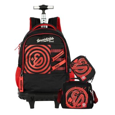 Imagem de Kit Enaldinho Mochila Roda + Lancheira + Estojo Box