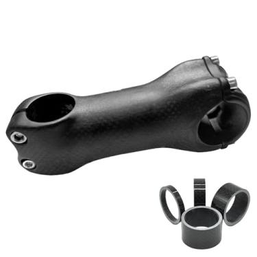 Imagem de Mesa de carbono para mountain bike, ângulo de 6/17 graus, 31,8 mm, compatível com guidões de 70/80/90/100/110/120 mm, acabamento preto fosco.(80mm)