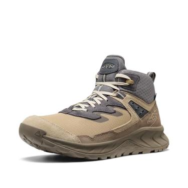 Imagem de KEEN Bota masculina Hightrail de altura média, durável, leve, respirável, couro impermeável, safári/cinza, tamanho 40
