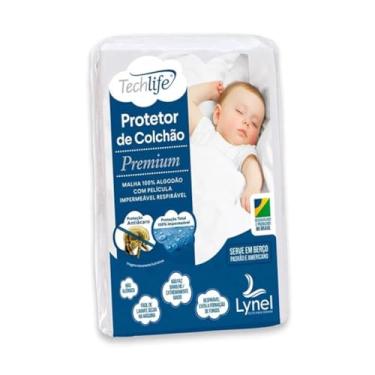 Imagem de Protetor de Colchão Techlife Malha Algodão Premium Impermeavel Baby 70x130x15cm Lynel