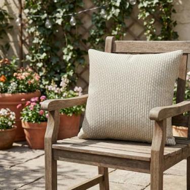 Imagem de Kit 4 Capas De Almofadas Decorativas 60x60 C/Zíper Rattan Texturizado Cru