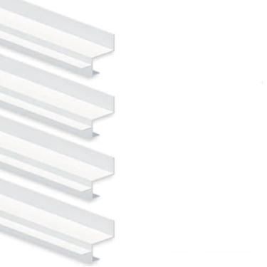 Imagem de 10m Perfil De Led Alumínio Linear Embutir Tabica 47x40mm Branco