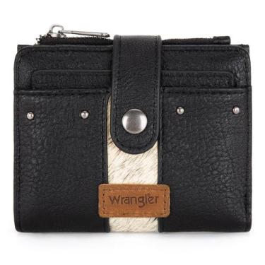 Imagem de Carteira feminina Montana West Wrangler Cowhide preta