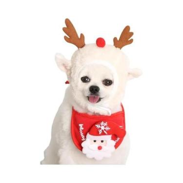 Imagem de Fantasia De Natal Para Animais De Estimação, Chapéu De Pelúcia, Gorro 