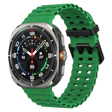 Imagem de Pulseira marinha para Samsung Galaxy Watch Ultra de 47 mm masculino/feminino, pulseira esportiva de silicone macio à prova d'água para Samsung Watch 7 Ultra/Galaxy Ultra(2025/2024) para homens