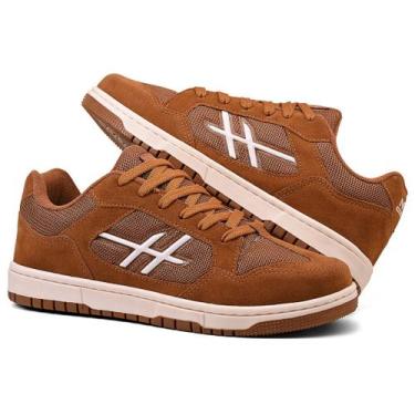 Imagem de Tênis Masculino e Feminino skatista Casual com Detalhes em Camurça Con