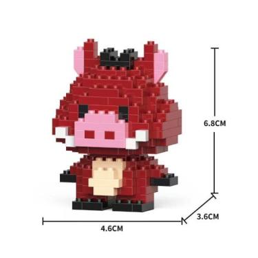 Imagem de Brinquedo Blocos de Montar Infantil Brinquedo Educativo Animais De Bri