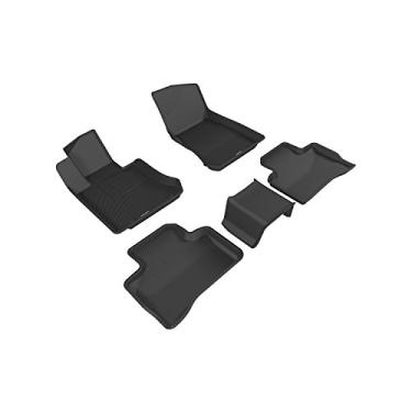 Imagem de 3D MAXpider Tapetes para todos os climas para Mercedes Benz GLC-Class (X205) 2016-2021 forro para piso de carro, série Kagu (1ª e 2ª linha, preto)
