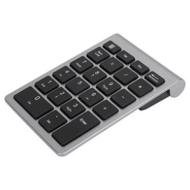 Imagem de Teclado Numérico, 22 Teclas USB 2.4G Mini Teclado Sem Fio Ultra Fino Teclado Ergonômico Numérico Teclado De Pé De Tesoura De Baixo Retardo(Cinza)