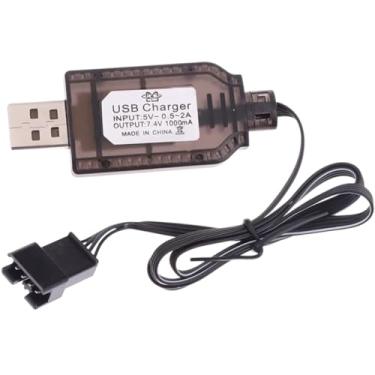 Imagem de Carregador Usb P/Bateria Arminha Gel pistolas de água Sm 4 Pinos 7.4v / 49