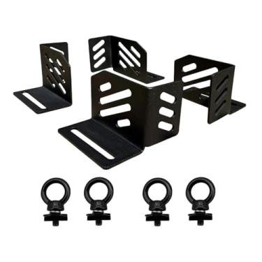 Imagem de Bothyi 4x Suporte de Canto para Bagageiro com Fivela - Acessório Prático e Fácil de Instalar - Peça de Reposição Profissional - Preto