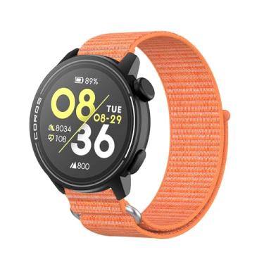 Imagem de Harikiri Pulseiras de relógio de nylon trançado de 22 mm compatíveis com COROS PACE 3/APEX PRO/2 PRO/APEX 46 mm/PACE Pro/APEX 4 (42 mm)/PACE 4, liberação rápida ajustável para homens/mulheres, Laranja