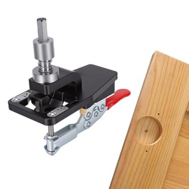 Imagem de Luocute Jogo do Gabarito da Dobradiça de 35mm, Guia Ajustável da Broca Dobradiça Porta do Armário Liga de Alumínio Com Perfurador para Trabalhar Madeira, Dobradiças Porta