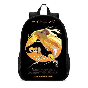 Imagem de Mochila Escolar Infanto Juvenil Anime Zenitsu Demon Slayer Novidades 0123-Unissex
