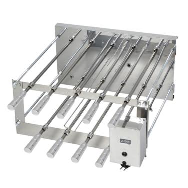 Imagem de Churrasqueira Giratória Rotativa Aço Inox Crid 09 Espetos Bivolt