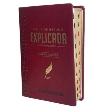 Imagem de BÍBLIA DE ESTUDO EXPLICADA MÉDIA LUXO COM ÍNDICE E HARPA CRISTÃ CPAD A