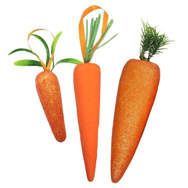 Imagem de Enfeite Decorativo Páscoa 11 Cenouras Pendentes Isopor