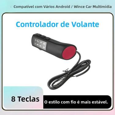 Imagem de Controle Remoto Universal De 8 Botões Para Volante De Carro Para Rádio