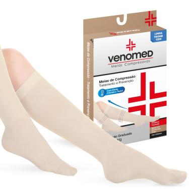 Imagem de MEIAS COMPRESSÃO 20 a 30MMHG FECHADA 3/4 VENOMED TROMB1200