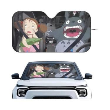 Imagem de Protetor Solar Para Carro T-TotoroES Sem Rosto, Dobrável, Isolamento E