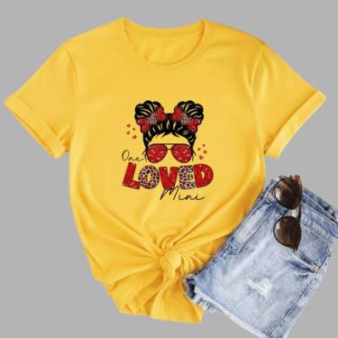 Imagem de Camiseta Tshirt Feminina De Algodão Camisa Loved Mini - MB Sport, Amar