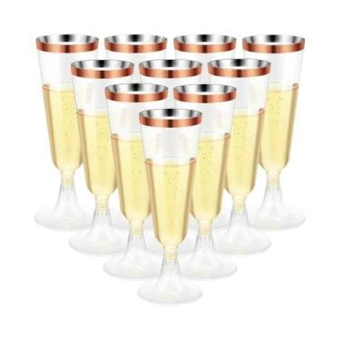 Imagem de Taças De Champanhe Descartáveis De Plástico Transparente 150ml 10 20 3