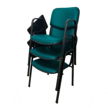 Imagem de 03 Cadeiras Universitárias Linha Hotel Auditório Verde
